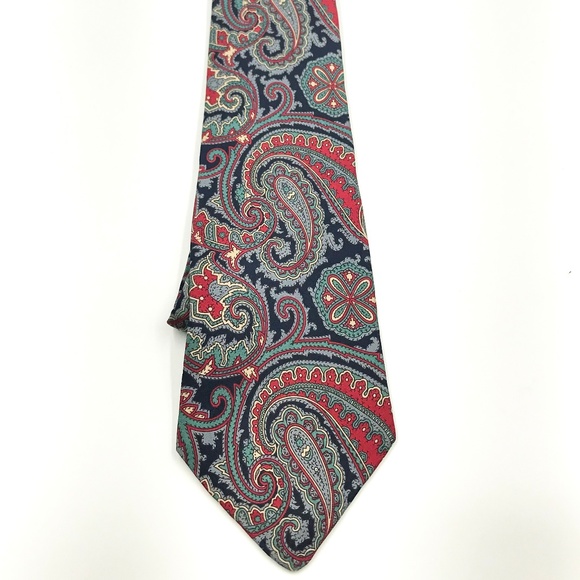 Stafford Paisley Silk Necktie 54x3-3/4 - Picture 1 of 5
